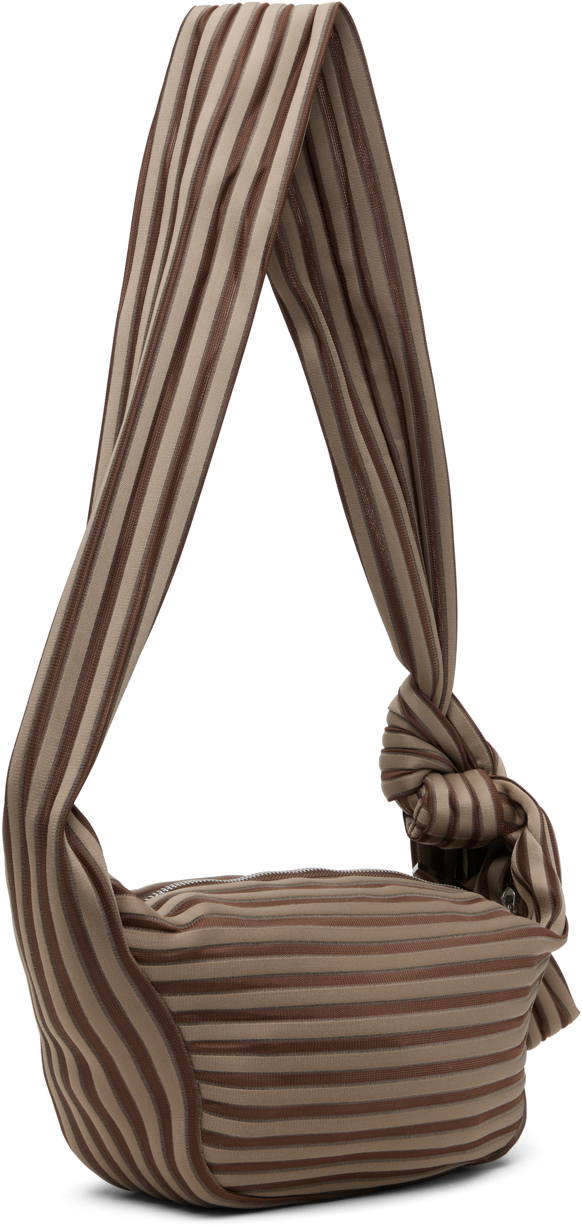 ISSEY MIYAKE Gray June Linear Knit 56 Bag