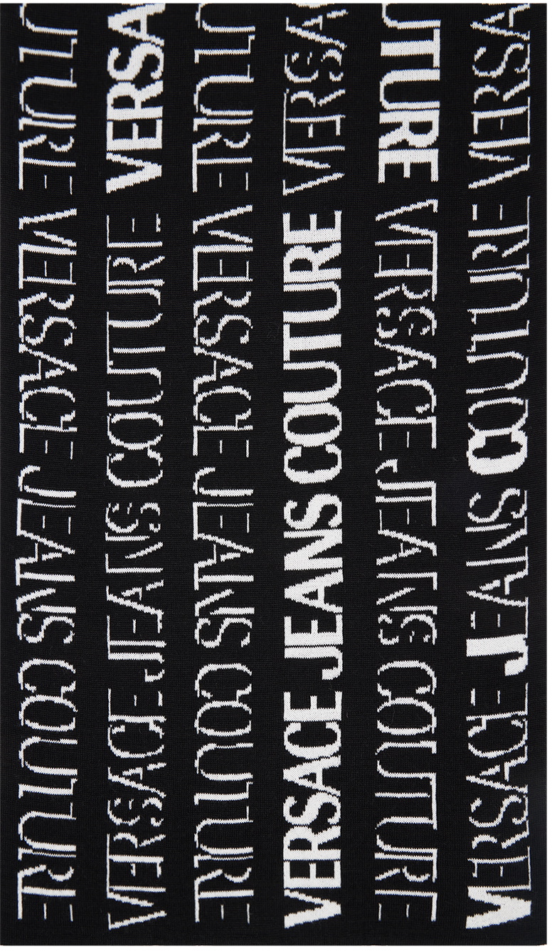 Versace Jeans Couture Black & White Logo Scarf Versace