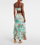 Camilla Gathered floral silk bralette
