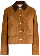 Veronica Beard Walters Panelled Suede Jacket Tan