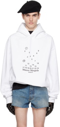 Maison Margiela White Embroidered Hoodie