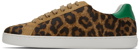 Palm Angels Brown Leopard Tennis Sneakers