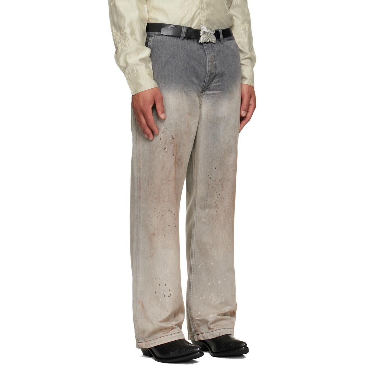 OUR LEGACY Gray Rig Chino Jeans