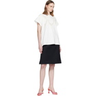 Stella McCartney White Lace Mix Washed Jersey Cotton T-shirt