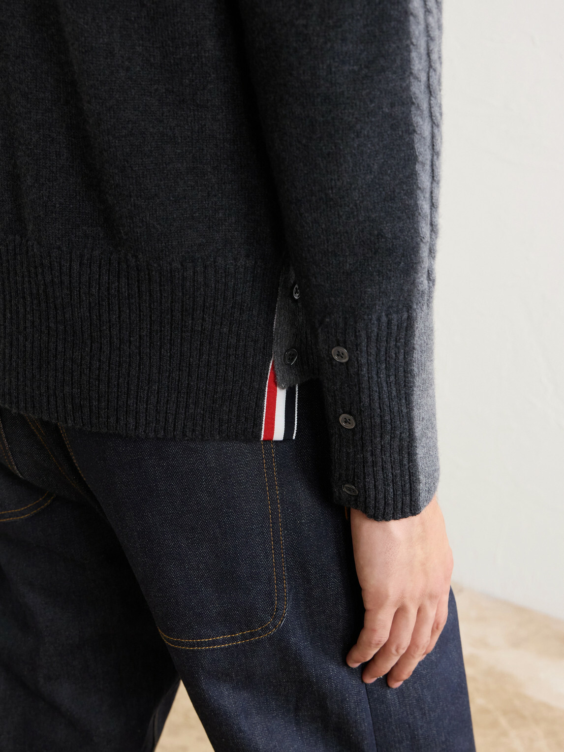 Thom Browne - Cable-Knit Virgin Wool Cardigan - Gray