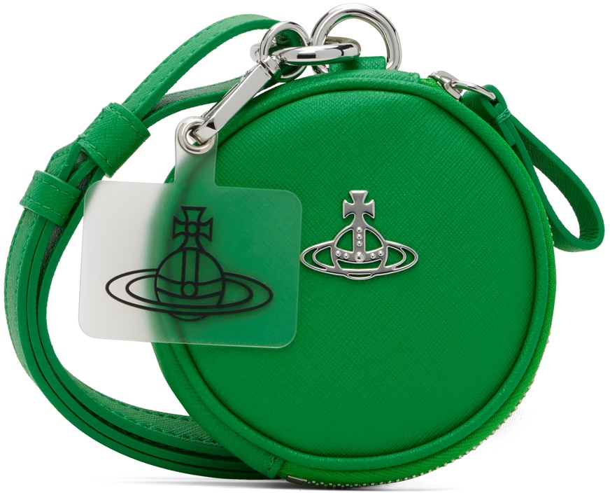 Photo: Vivienne Westwood Green Phone Lanyard Faux-Leather Pouch