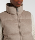 Max Mara Quilted cashmere down vest