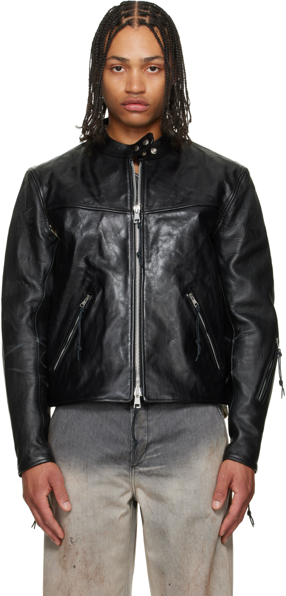 OUR LEGACY Black Yurei Leather Jacket