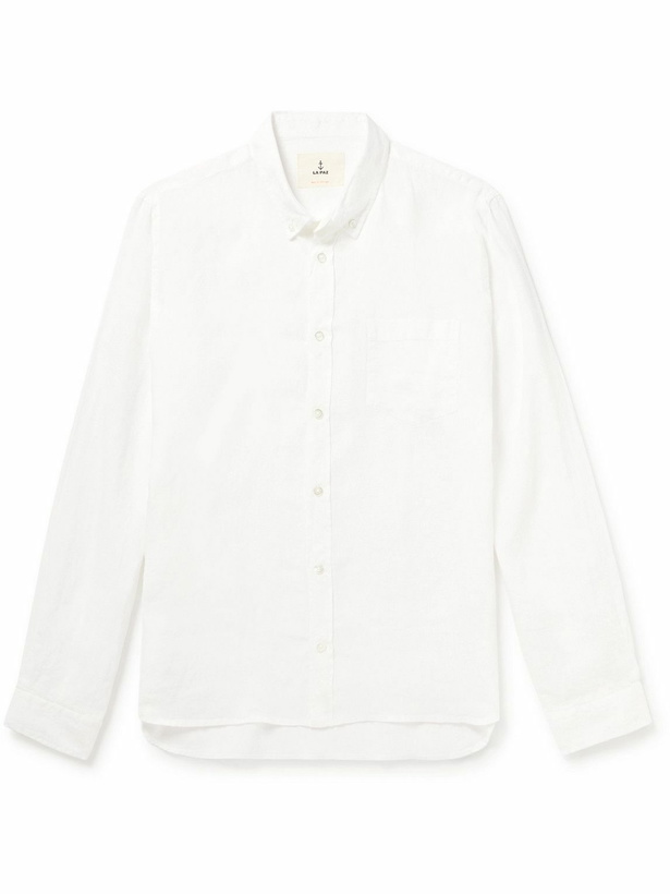 Photo: La Paz - Button-Down Collar Linen Shirt - White