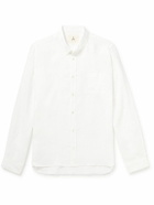 La Paz - Button-Down Collar Linen Shirt - White
