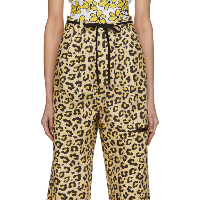 Perks and Mini White Leopard Bri Bri Jeans