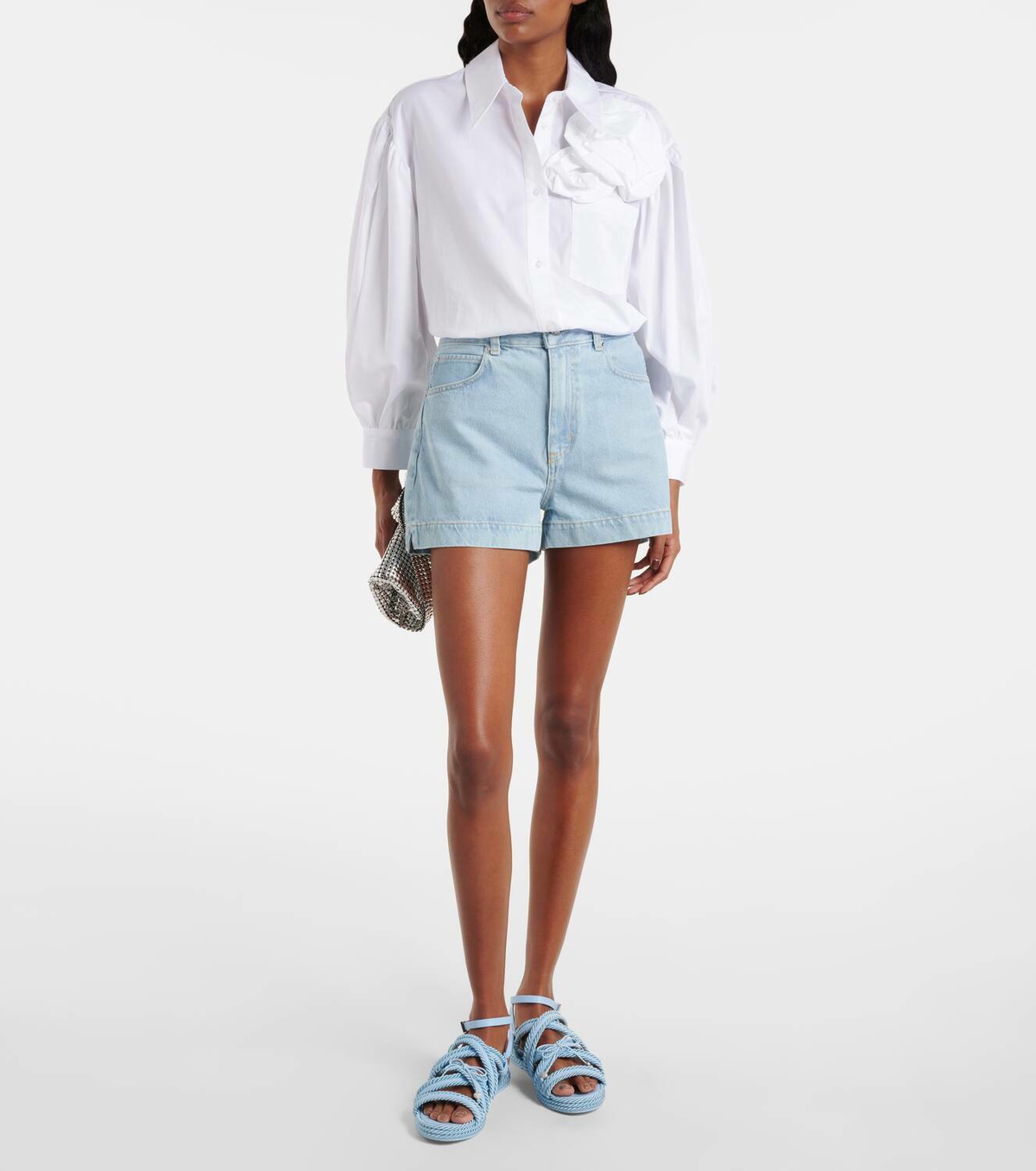 Mach & Mach Embellished woven sandals