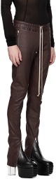 Rick Owens Brown Gary Leather Pants