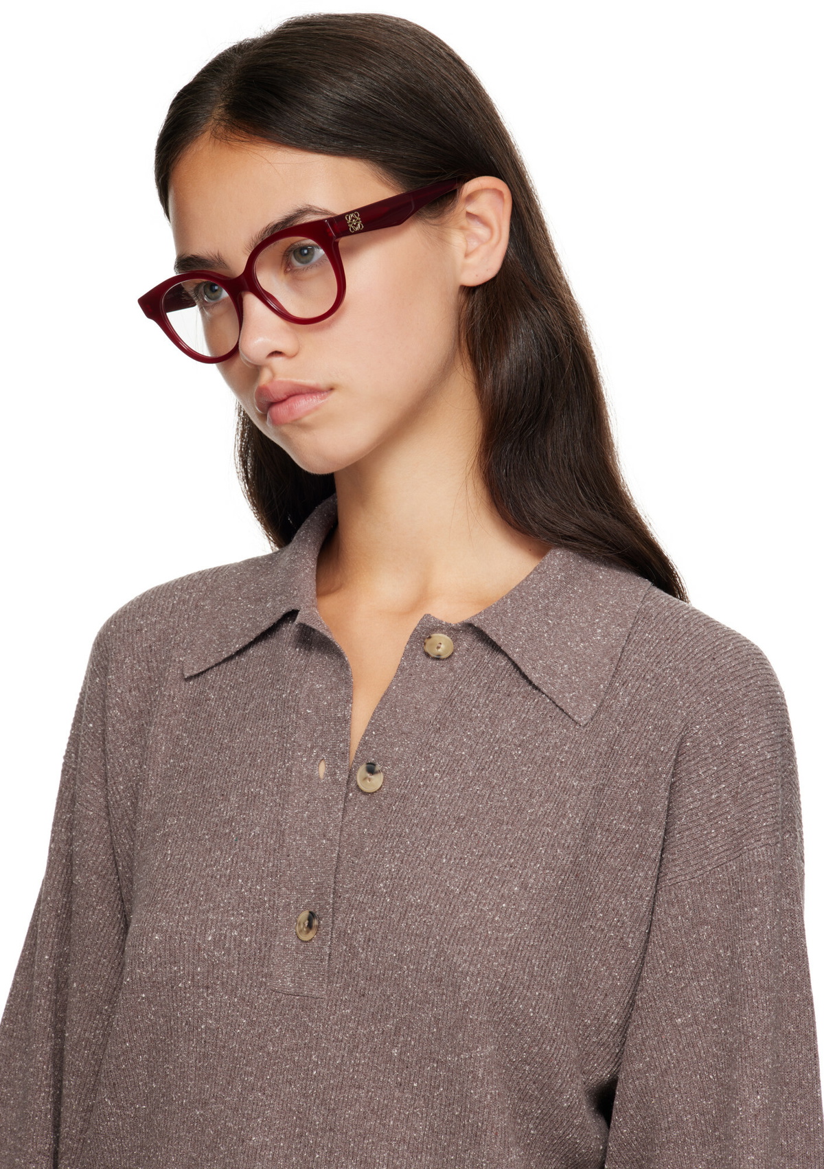 LOEWE Red Anagram Glasses
