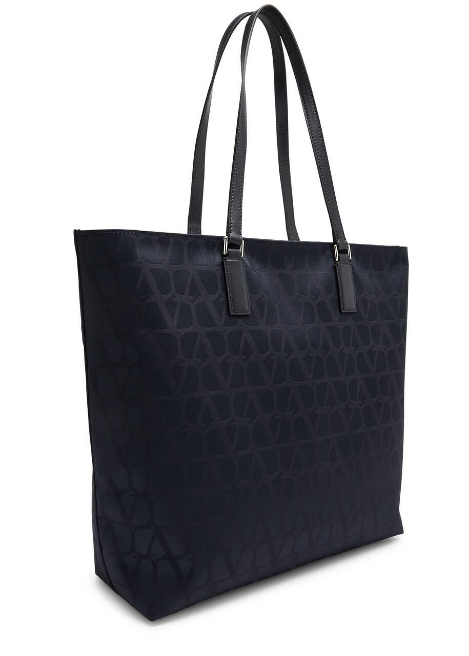 Valentino Toile Iconographe Logo Satin Tote - Blue - One Size