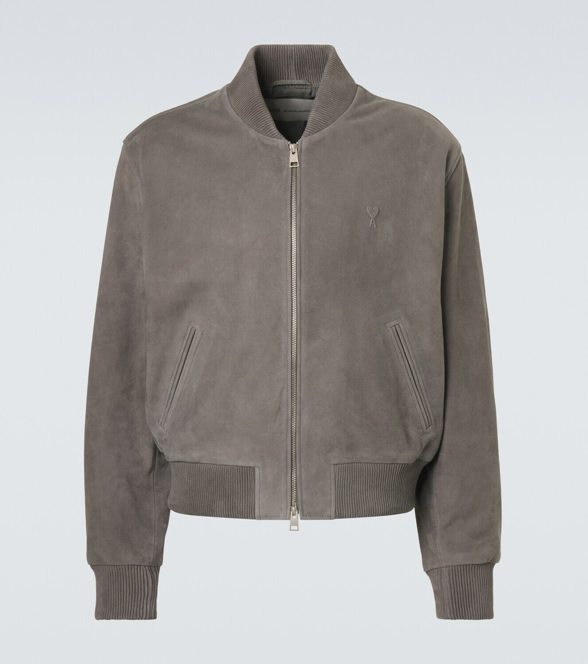 Ami Paris Ami de Cœur suede bomber jacket AMI
