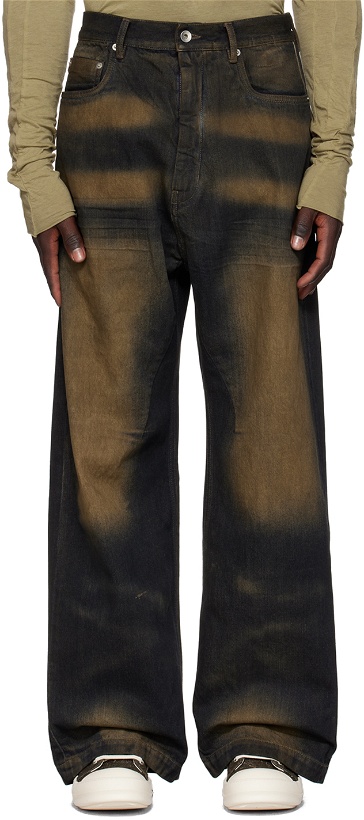 Photo: Rick Owens DRKSHDW Indigo & Brown Geth Jeans