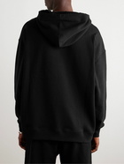 Valentino Garavani - Logo-Print Cotton-Jersey Hoodie - Black