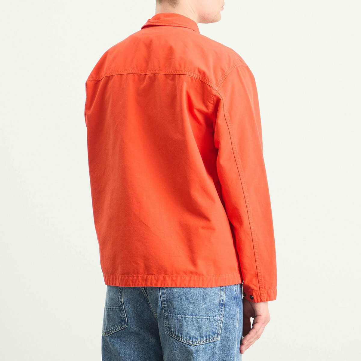 Stone Island Men's Ripstop Zip Shirt Jacket in Scarlet
