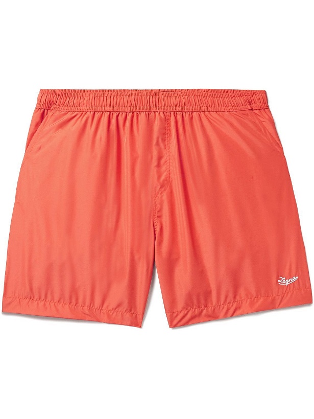 Photo: Zegna - Slim-Fit Mid-Length Swim Shorts - Orange