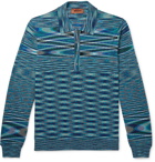 Missoni - Space-Dyed Wool-Blend Polo Shirt - Blue