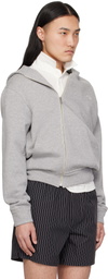 Commission Gray Twisted Zip-Up Hoodie