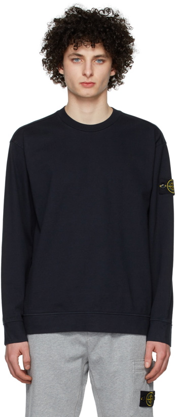 Photo: Stone Island Navy Heavy Cotton T-Shirt