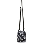 Versace Jeans Couture Navy Allover Logo Crossbody Bag