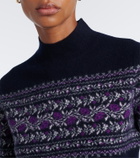 Vince Fair Isle floral cashmere sweater