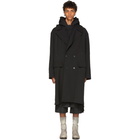 Juun.J Black Hooded Coat