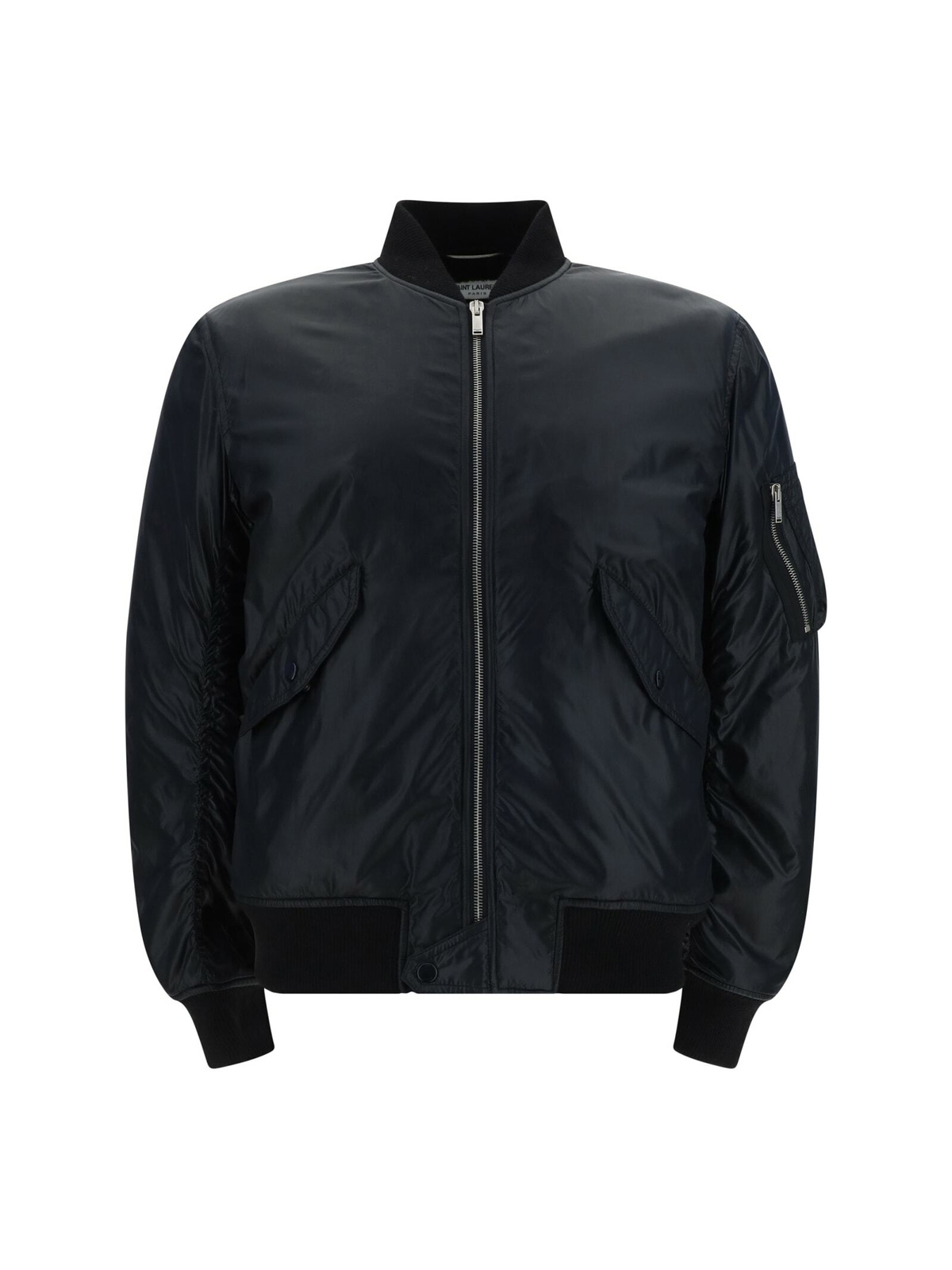 Saint Laurent Black Logo Teddy Bomber Jacket Saint Laurent