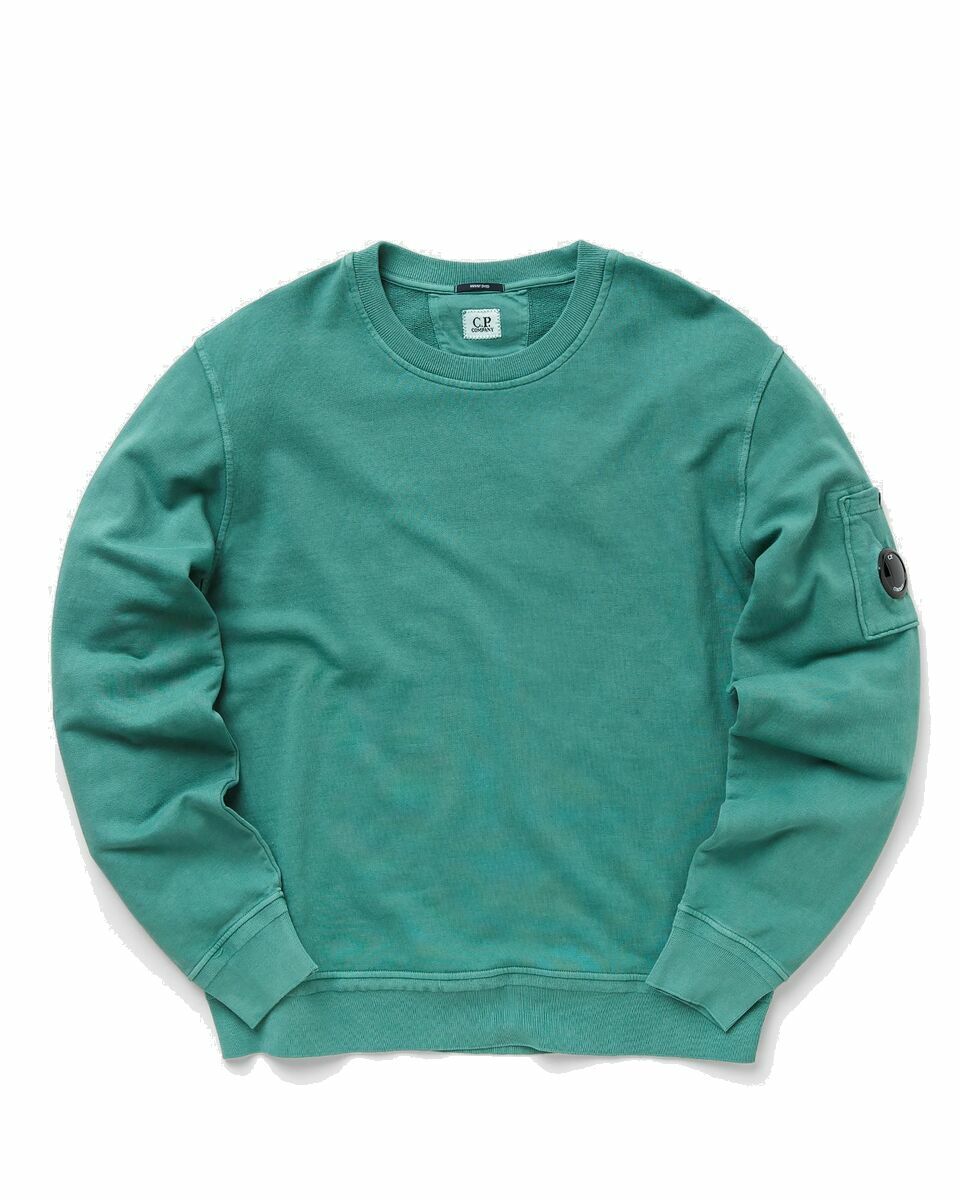 Photo: C.P. Company Cotton Fleece Resist Dyed Sweatshirt Green - Mens - Sweatshirts