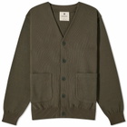 Snow Peak Men's Co/Pe Knit Cardigan in Olive
