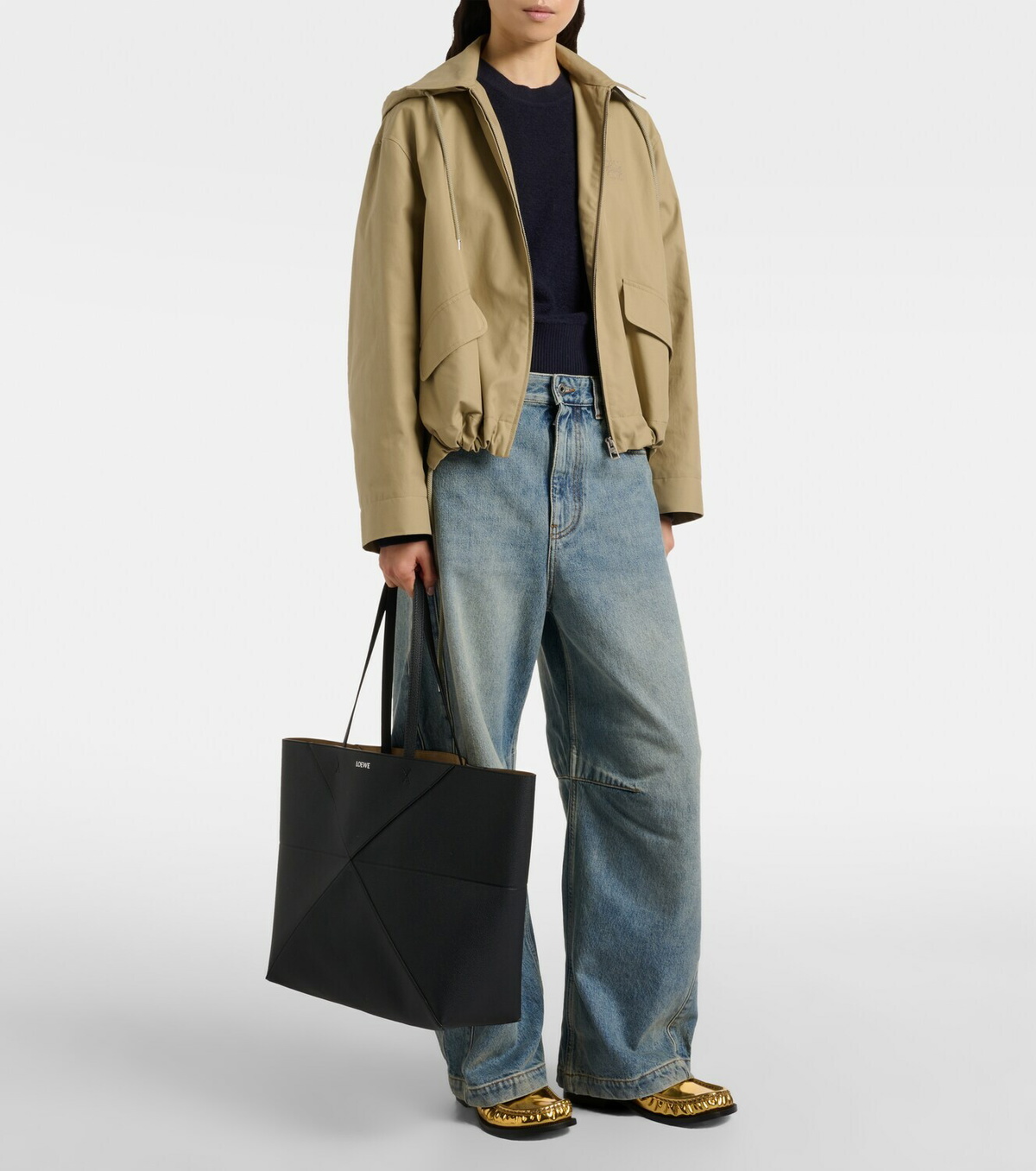 Loewe Puzzle Fold Large leather tote bag