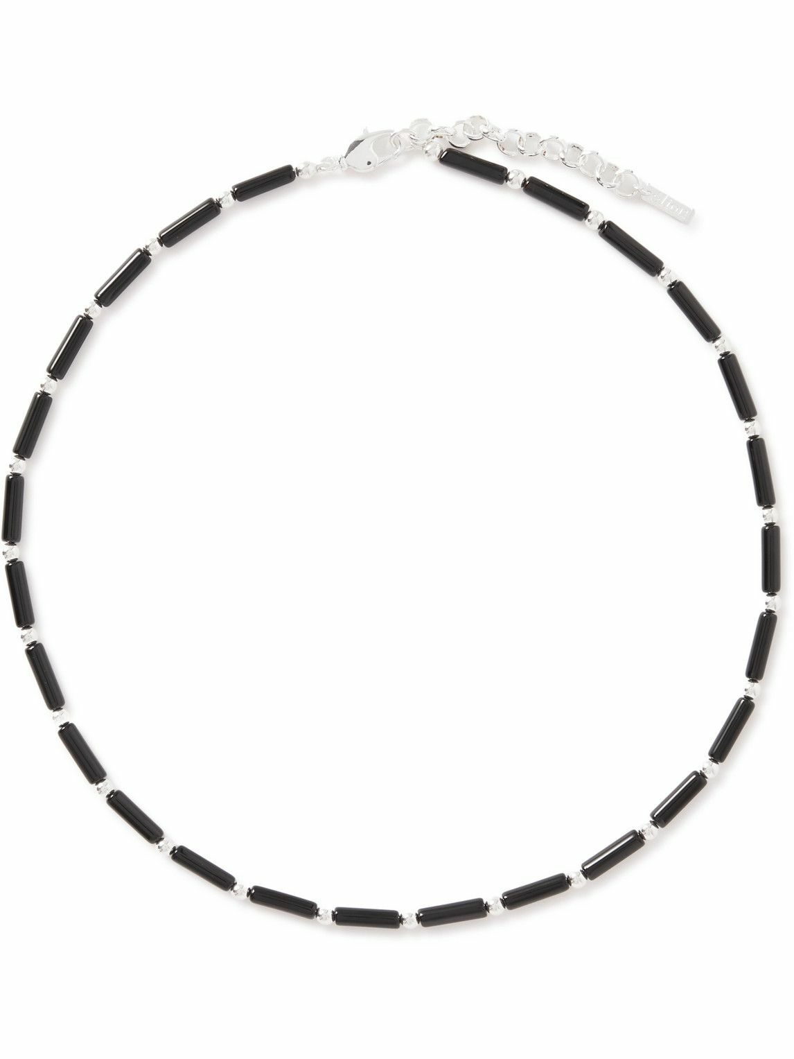 [ ELIOU★Erec ] onyx & sterling-silver necklace★関税送料込 ÉLIOU Erec Onyx & Sterling-Silver Necklace in White | endource