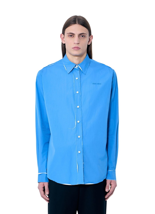 Photo: Miu Miu Raw Trims Poplin Shirt