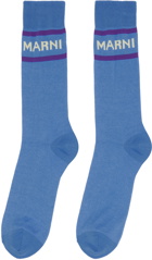 Marni Blue Jacquard Socks