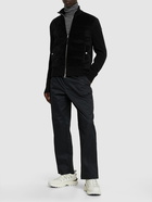 MONCLER - Padded Wool & Velvet Cardigan