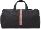 Paul Smith Black Canvas Signature Stripe Duffle Bag