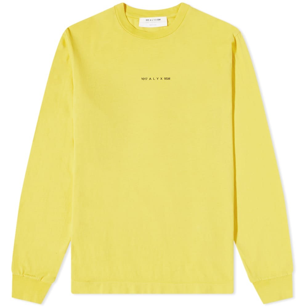 1017 ALYX 9SM Men's Long Sleeve Graphic Logo T-Shirt in Yellow