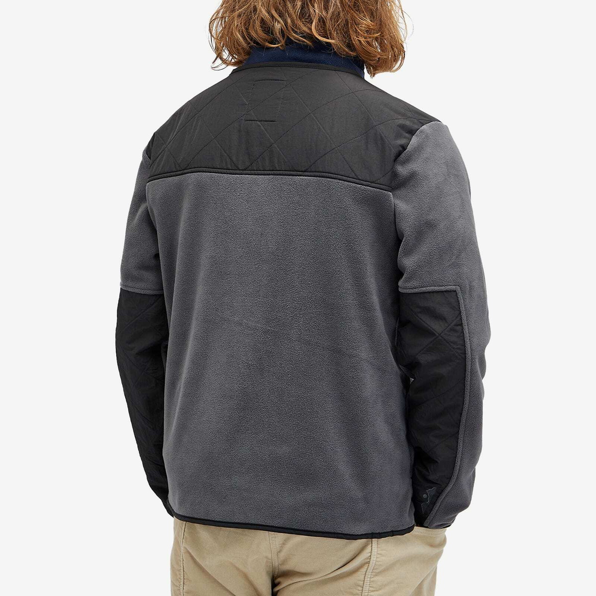 KAVU Men's Brudenell Snap Fleece Cardigan in Dark Shadow