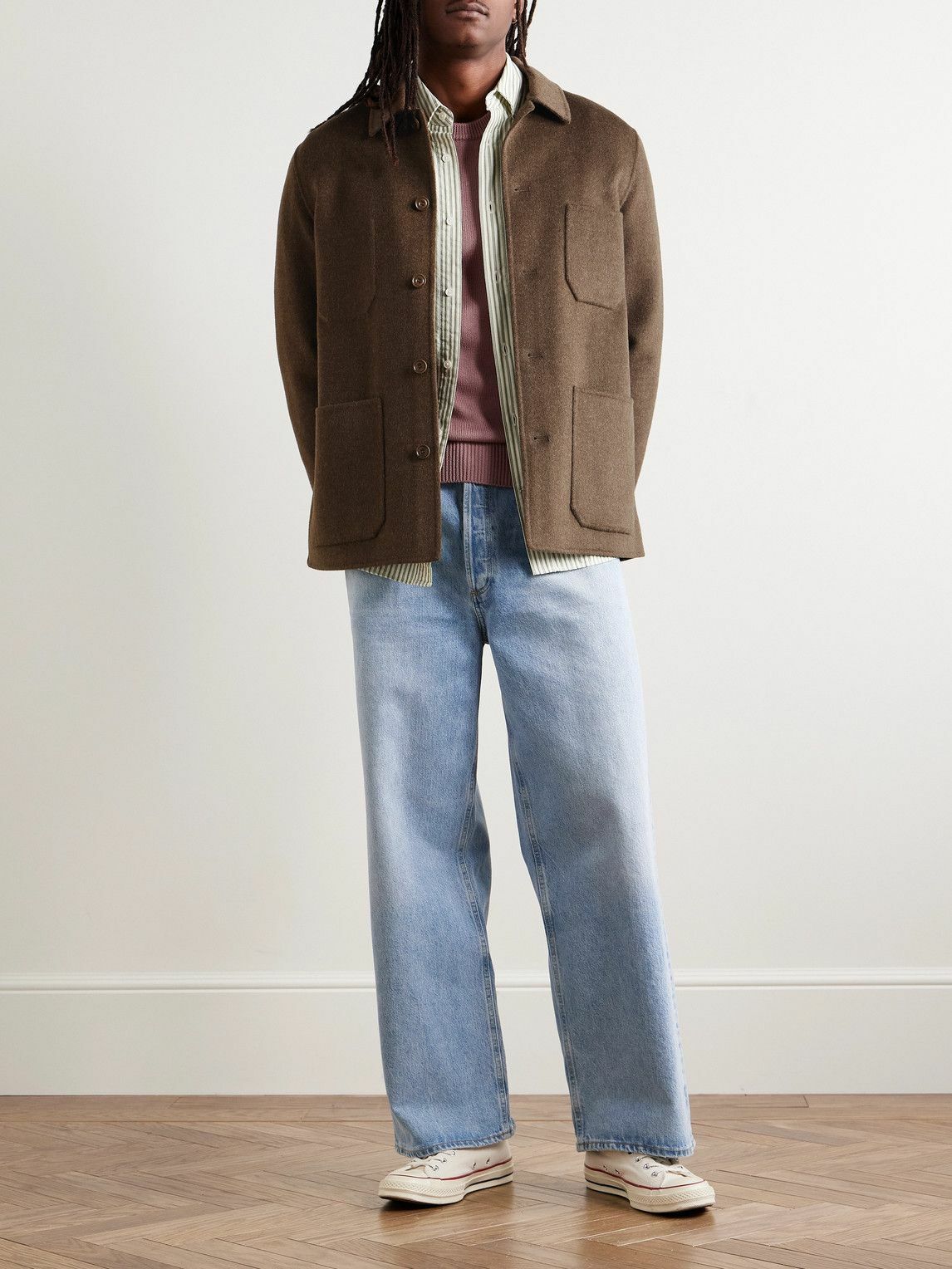 Hartford - Jay Double-Faced Wool-Blend Jacket - Brown Hartford