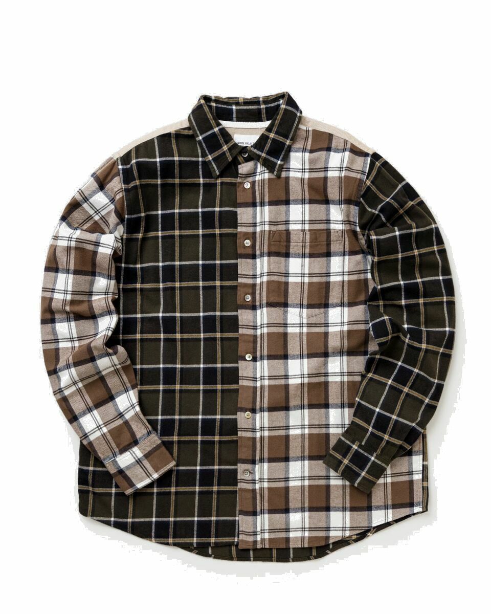 Photo: Norse Projects Algot Mixed Flannel Check Multi - Mens - Longsleeves