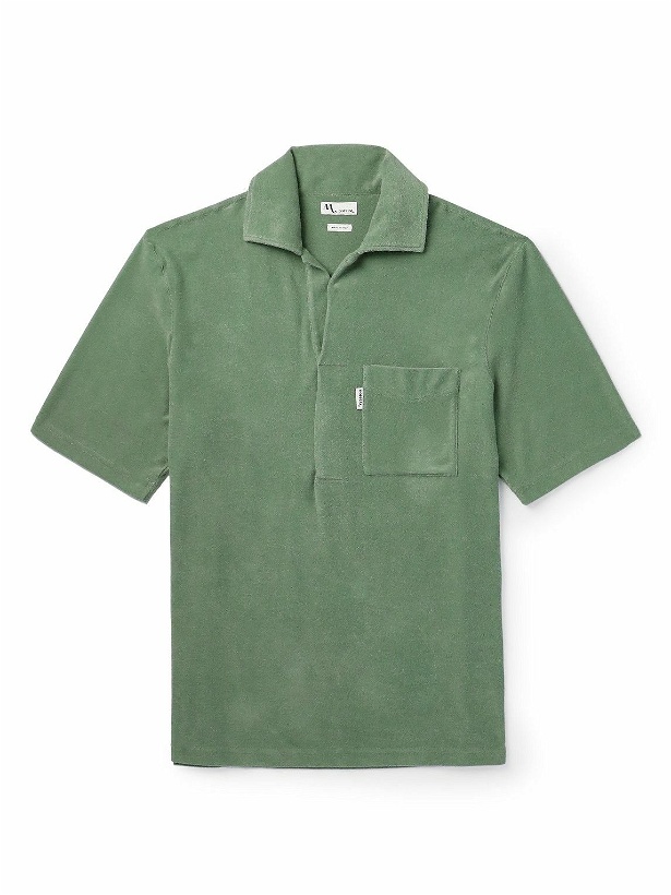 Photo: DOPPIAA - Cotton-Terry Polo Shirt - Green