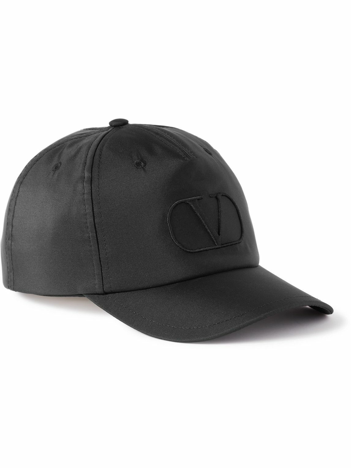 Valentino Garavani - Logo-Embroidered Silk-Faille Baseball Cap - Black ...