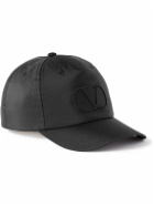 Valentino Garavani - Logo-Embroidered Silk-Faille Baseball Cap - Black