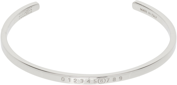 Photo: MM6 Maison Margiela Numeric Minimal Signature Cuff Bracelet