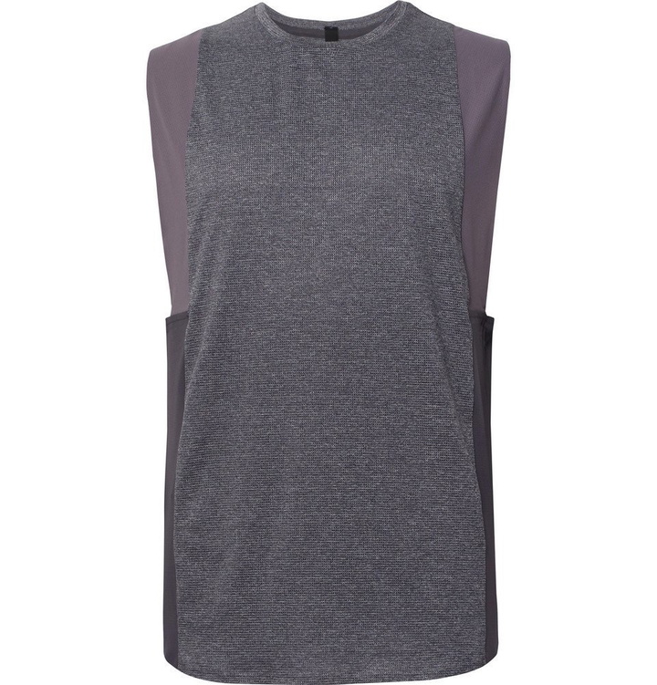 Photo: Lululemon - Robert Geller Take the Moment Stretch-Mesh Tank Top - Gray