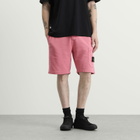 Stone Island Men's Organic Cotton Fleece Shorts in Geranium