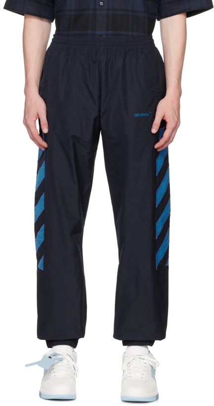 Photo: Off-White Navy Diag Lounge Pants